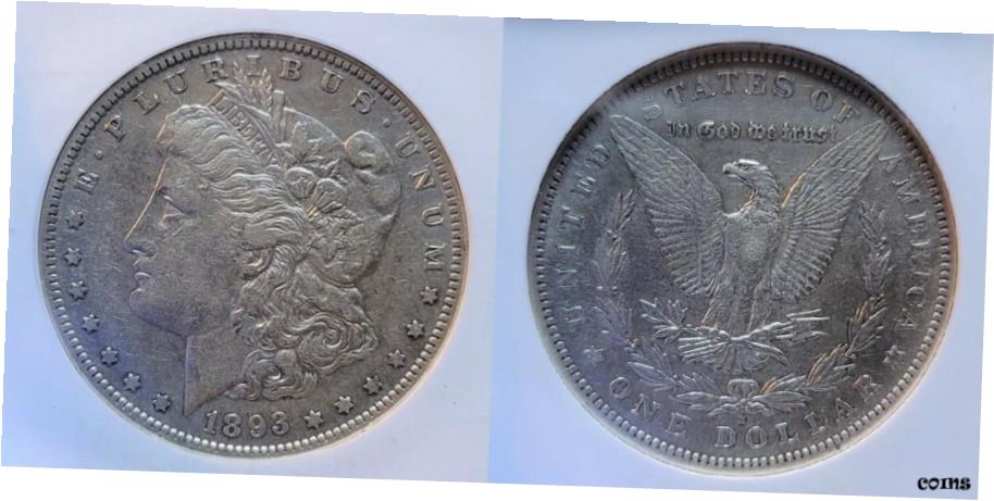 【極美品/品質保証書付】 アンティークコイン 硬貨 1893年 S モーガンシルバードル $1 NGC XF 45 キー日付 ！- show original title [送料無料] #oot-wr-5548-3