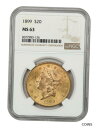 1899年 $20 NGC MS63-Liberty ダブルイーグル-ゴールドコイン #oot-wr-5577-363 1899 $20 NGC MS63-Li...