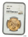 1899年 $20 NGC MS63-Liberty ダブルイーグル-ゴールドコイン #oot-wr-5577-482 1899 $20 NGC MS63-Li...