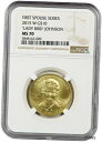 【極美品/品質保証書付】 アンティークコイン 硬貨 2015-W Lady Bird Johnson 10 NGC MS70-First Spouse .999 ゴールド- show original title 送料無料 oot-wr-5577-790