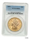 1899年 $20 PCGS MS62-Liberty ダブルイーグル-ゴールドコイン #oot-wr-5578-1864 1899 $20 PCGS MS62...