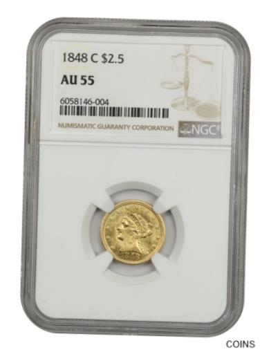 yɔi/iۏ؏tz AeB[NRC d 1848-C $2 1/2 NGC AU55-]܂V[bg S[h - 2.50 oeB S[h RC- show original title [] #oot-wr-5582-8