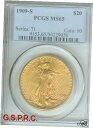 1909-S ST. GAUDENS ダブルイーグル PCGS MS65 MS-65 SAINT 古いホルダー スケース !- show original ti...
