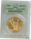1993年 ゴールド 赤道ギニア 300 鋳造 30,000 フランコス エレファント PCGS MS 67- show original title #oot...