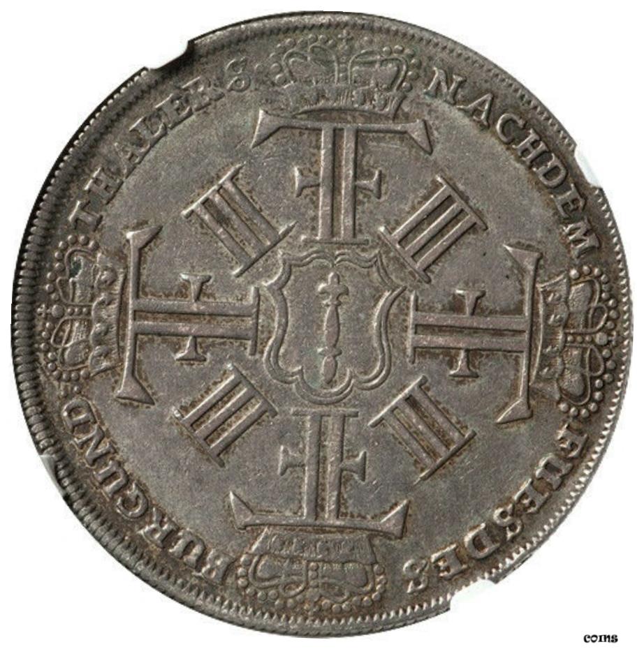  アンティークコイン コイン 金貨 銀貨  ドイツ Brandenburg 1695 Friedrich III Albertus Taler/Thaler NGC XF-45 レア ！- show original title