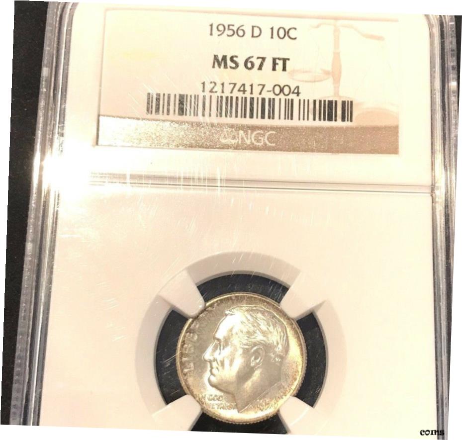  アンティークコイン コイン 金貨 銀貨  1956 D ルーズベルト ダイム NGC MS67 FT T95- show original title