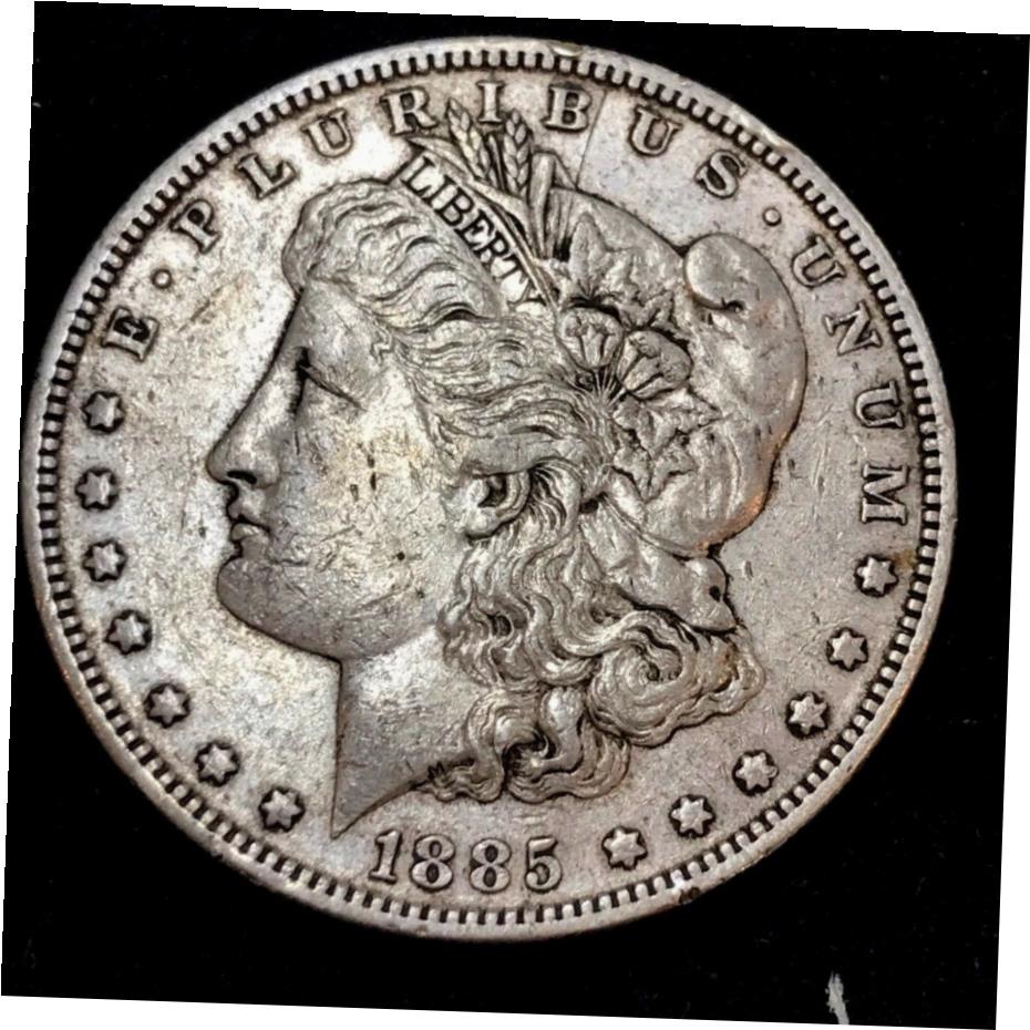 【極美品/品質保証書付】 アンティークコイン コイン 金貨 銀貨 [送料無料] 1885年 S モーガン シルバー ドル T12- show original title