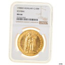  アンティークコイン 硬貨  Coin, Hungary, Franz Joseph I, 100 Korona, 1908, Restrike, NGC, MS66  #oct-wr-5664-83
