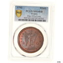  アンティークコイン 硬貨  Coin, France, Convention, 1/2 Ecu, 1792, Essai en bronze, PCGS, SP64RB  #oct-wr-5665-110