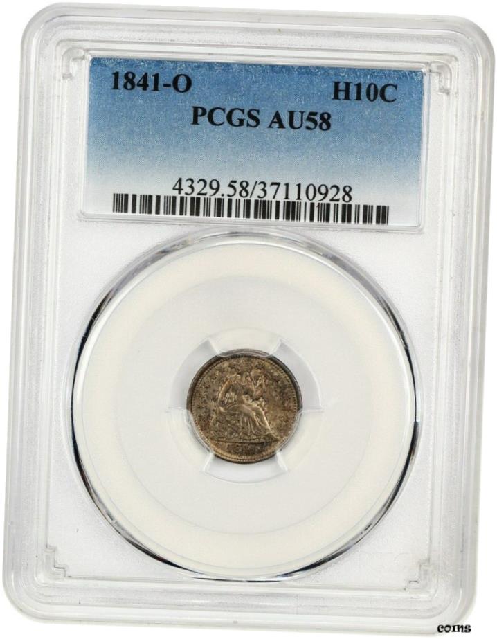  アンティークコイン コイン 金貨 銀貨  1841-O H10c PCGS AU58-座席ハーフダイム- show original title