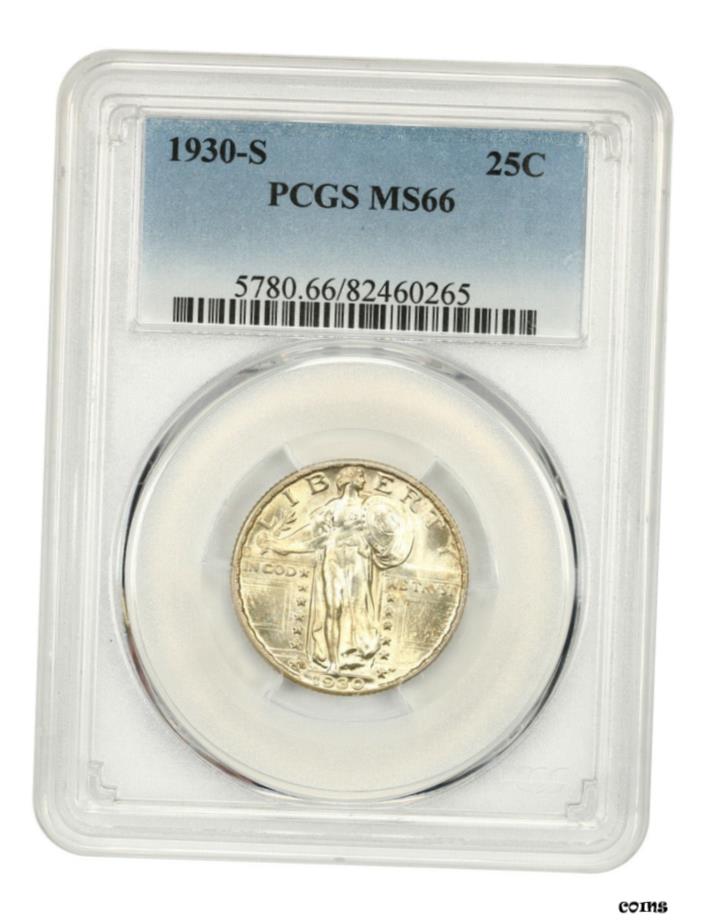  アンティークコイン コイン 金貨 銀貨  1930-S 25c PCGS MS66-美しいゴールデンティント宝石-自由の女神立像クォーター- show original title