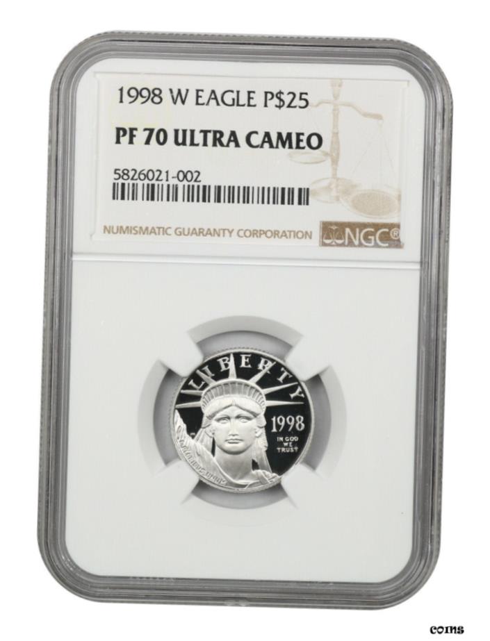  アンティークコイン コイン 金貨 銀貨  1998-W プラチナ イーグル $25 NGC PR 70 UCAM-プルーフ アメリカン プラチナ イーグル- show original title