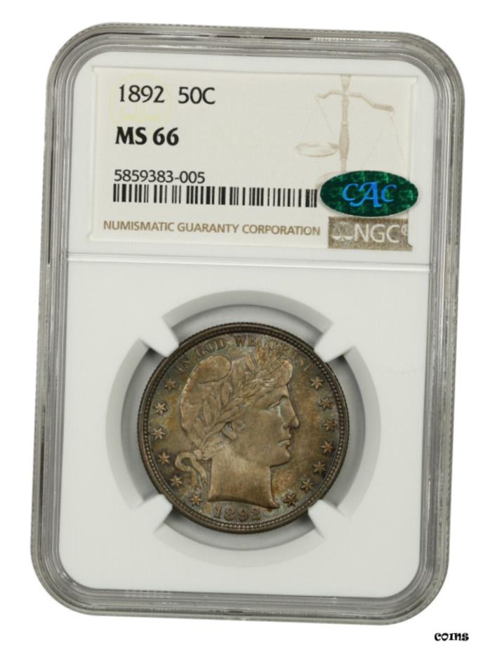  アンティークコイン 硬貨 1892年 50c NGC/CAC MS66-初年発行-理髪店ハーフドル-初年発行- show original title  #oot-wr-5672-210