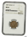  アンティークコイン コイン 金貨 銀貨  1857年 フライング イーグル 1c NGC MS61-人気初年式 コイン フライング イーグル セント- show original title