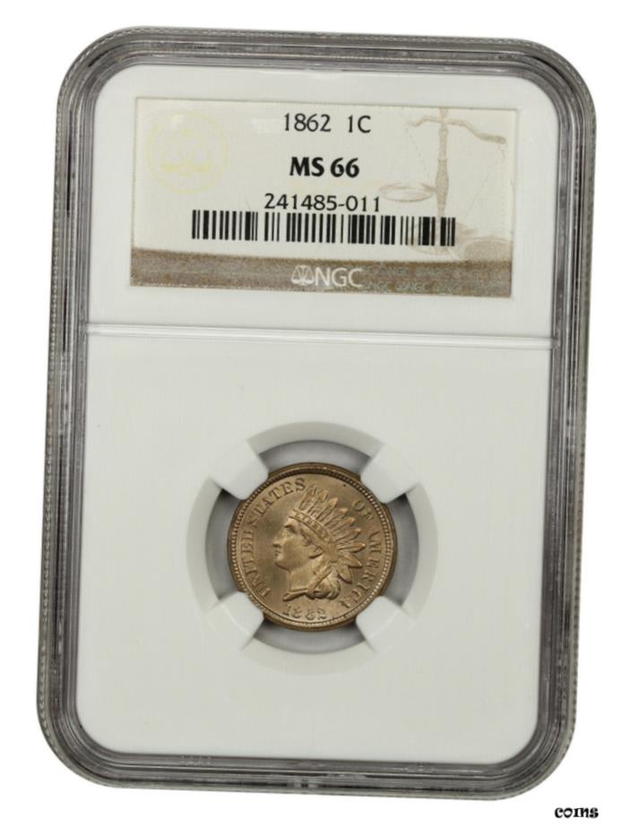  アンティークコイン コイン 金貨 銀貨  1862年 1c NGC MS66-人気の銅-ニッケルセント-インドセント- show original title