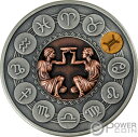  アンティークコイン コイン 金貨 銀貨  GEMINI Zodiac Signs 1オンス シルバー コイン 1 $ Niue 2020- show original title
