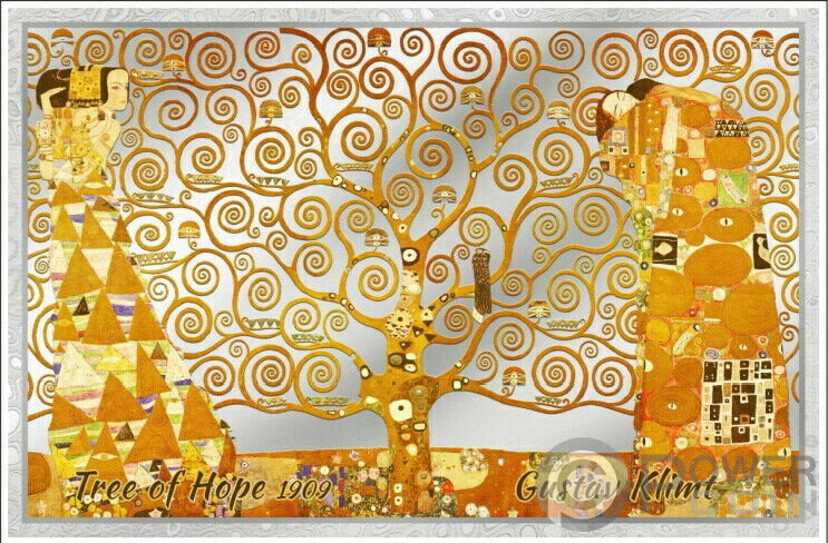  アンティークコイン コイン 金貨 銀貨  TREE OF LIFE Gustav Hope Klimt Foil シルバーノート 5 $ クックアイランド 2019- show original title