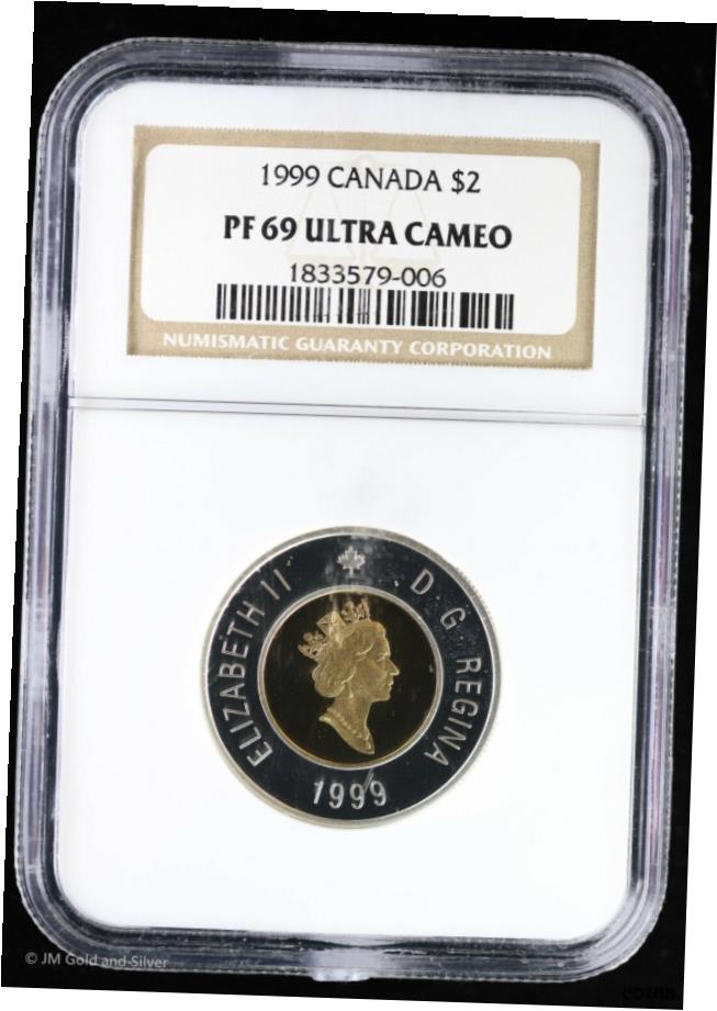  アンティークコイン コイン 金貨 銀貨  1999年 $2 カナダ Polar Bear Toonie Bimedal コイン NGC PF 69 ウルトラカメオ | トップポップ ！- show original title