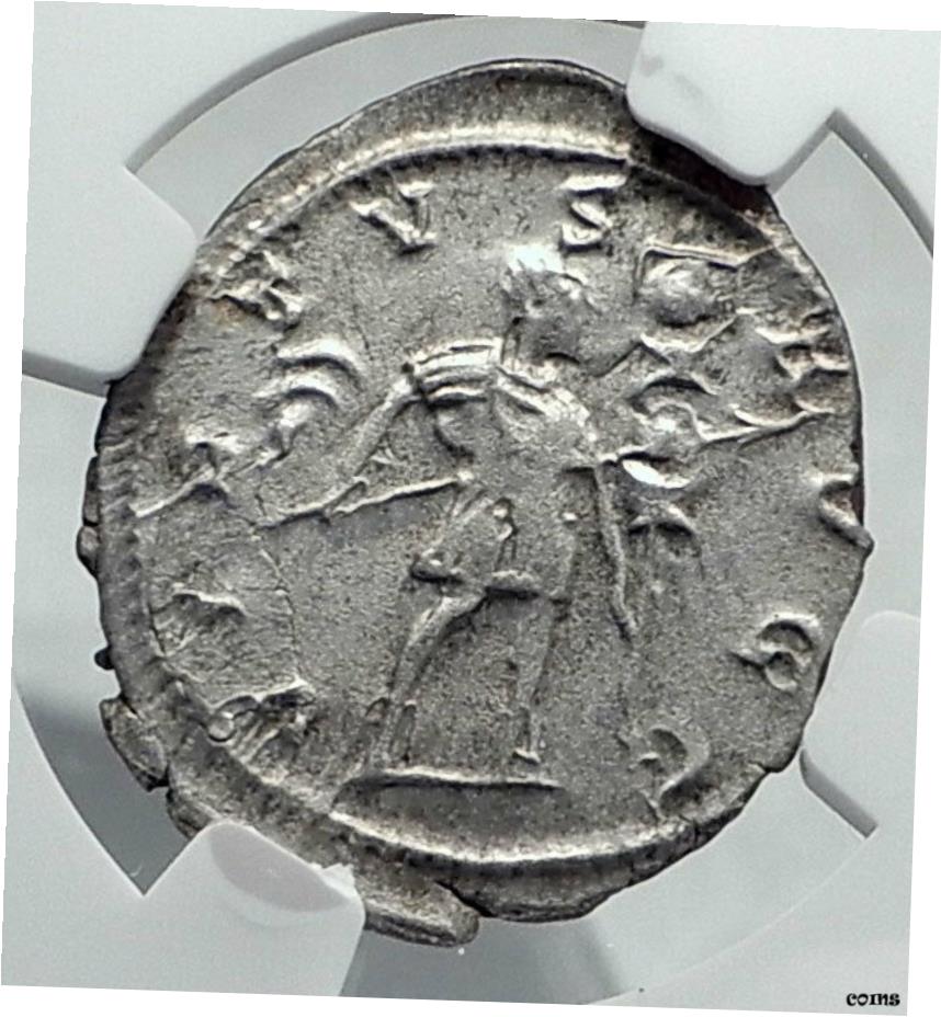  アンティークコイン コイン 金貨 銀貨  GALLIENUS 本物 古代ビロン シルバー ライオン 258AD ローマコイン NGC i81338- show original title