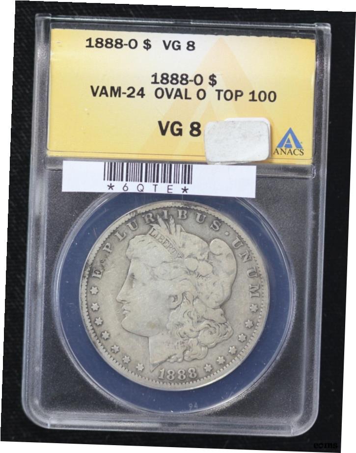 ڶ/ʼݾڽա ƥ    [̵] 1888-O ⡼ ɥ ANACS VG-8 VAM-24 OVAL O ߥȥޡ ȥå 100 6QTE- show original title