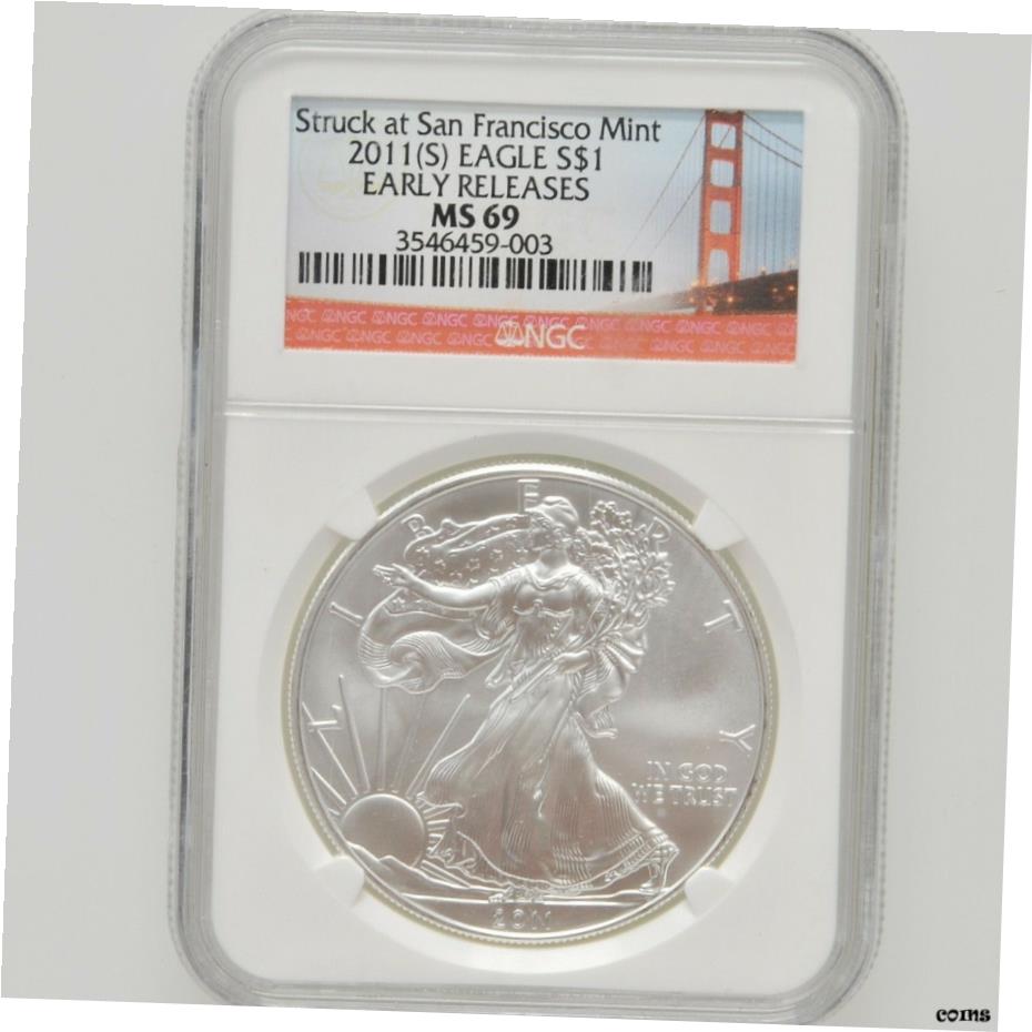 ڶ/ʼݾڽա ƥ    [̵] 2011 US ե󥷥 ߥ ꥫ С  $1 NGC MS69 ե .999  - show original title