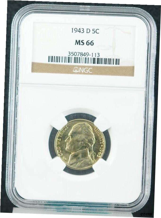 ڶ/ʼݾڽա ƥ    [̵] 1943ǯ ƹ 5C ˥å륰졼 NGC MS 66 5  C25505- show original title