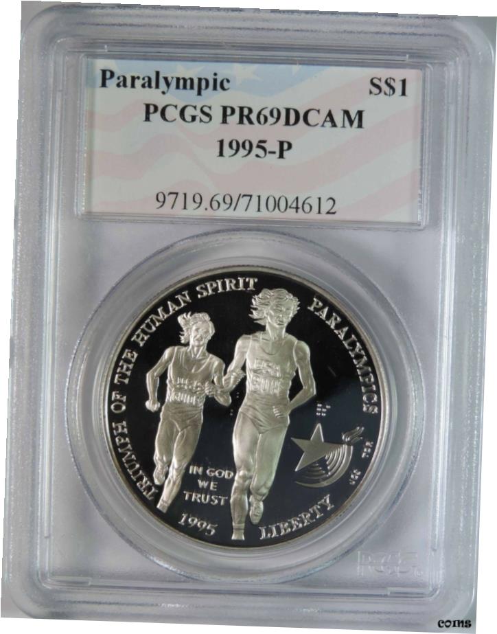 ڶ/ʼݾڽա ƥ    [̵] 1995ǯ P ץ롼 ե饰 ٥ ѥԥåǰС ɥ $1 PCGS PR69 DCAM- show original title