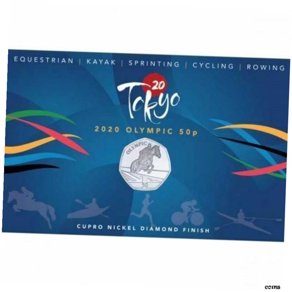  アンティークコイン コイン 金貨 銀貨  Tokyo Olympic Games 2021 Equestrian Cupro Nickel Diamond Finish 50p Coin