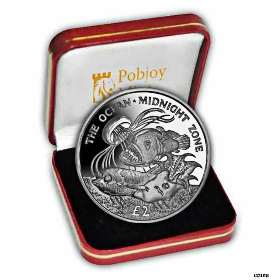 【極美品/品質保証書付】 アンティークコイン コイン 金貨 銀貨 [送料無料] South Georgia 2016 Midnight Zone Proof Silver Coin