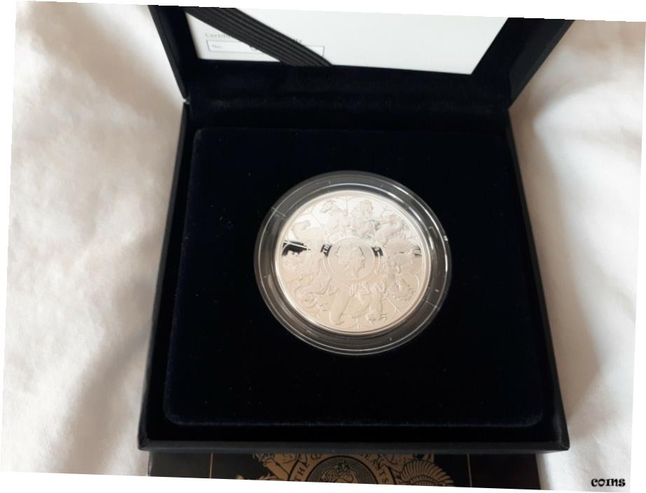  アンティークコイン コイン 金貨 銀貨  The Queen's Beasts 2021 UK Rare Mint Silver Proof Completer Coin Box COA 1oz
