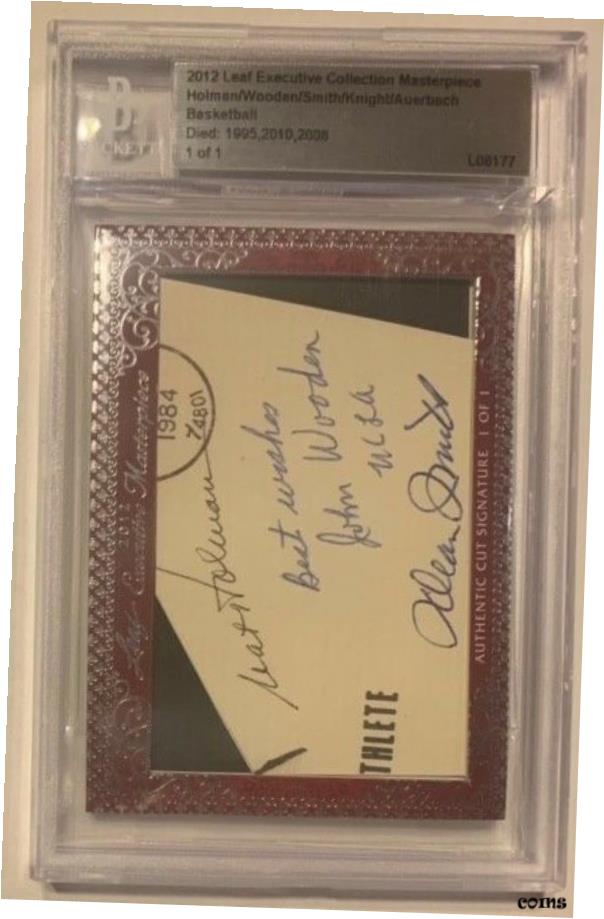  アンティークコイン コイン 金貨 銀貨  John Wooden, Red Auerbach, Dean Smith, Bob Knight, Nat Holman Autos, Beckett- show original title