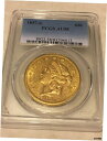 1857年-S $20 PCGS AU58 リバティ ダブルイーグル ゴールド コインタイプ 非常に良い PQ Almost MS- show original...
