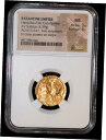 NGC MS AD 610-641 ビザンティンヘラクレイオスとヘラクレイオス コンスタンティン AV ソリダス- show original title NG...