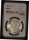 1883年-O $1 モーガンシルバードル-フロスティ チーク-NGC MS 64-SKU-X16751883-O $1 Morgan Silver Dollar-Frosty Teak-NGC MS 64-SKU-X1675