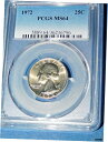 1972 25C Washington クォーター-PCGS MS64 -- 434-11972 25C Washington Quarter-PCGS MS64 -- 434-1(3)