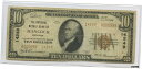 1929年 $10 紙幣 タイプ 2 国立金属銀行ハンコックCh #14249 スカース !1929 $10 Bill Type 2 National Metal Bank Hancock Ch #14249 Scarth!