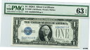 1928年 A $1 シルバー証明書 面白い背面 連続シリアル番号 PMG 63 64 651928 A $1 Silver Certificate Interesting Back Sequential Serial Number PMG 63 64 65