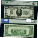 【極美品/品質保証書付】 アンティークコイン コイン 金貨 銀貨 送料無料 FR. 2050 D 20 1928 Federal Reserve Note Cleveland D-A Block Superb Gem PMG CU67- show original title