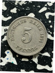 【極美品/品質保証書付】 アンティークコイン コイン 金貨 銀貨 [送料無料] 1914-F ドイツ 5 Pfennig （ 3 つあり ） （ 1 コインのみ ）- show original title