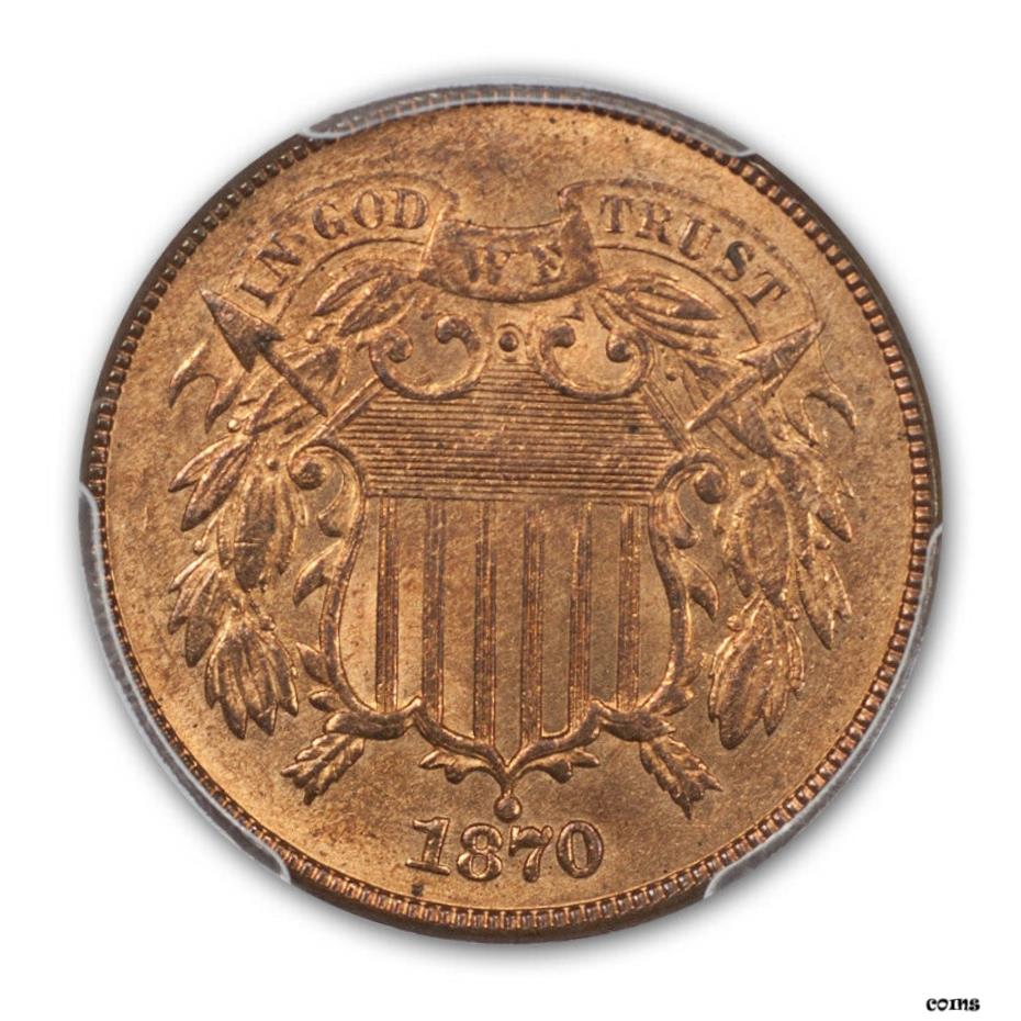 【極美品/品質保証書付】 アンティークコイン 硬貨 1870年 2C 2セント PCGS MS66RD- show original title [送料無料] #oot-wr-6007-107