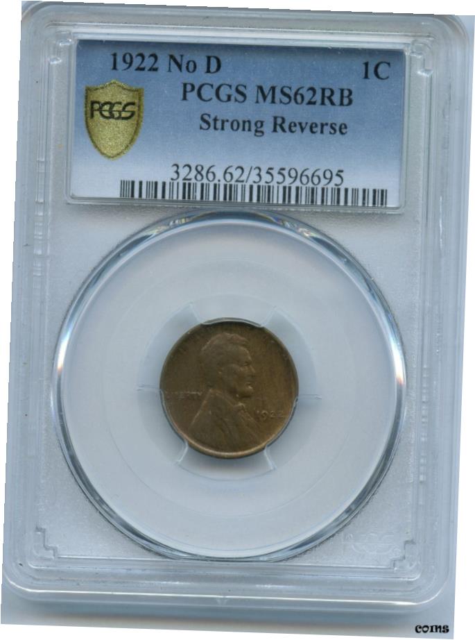 【極美品/品質保証書付】 アンティークコイン 硬貨 1922年 D リンカーンウィートセント PCGS UNC レッド ブラウン MS62RB ストロング リバース JC105- show original title [送料無料] #oot-wr-6012-26
