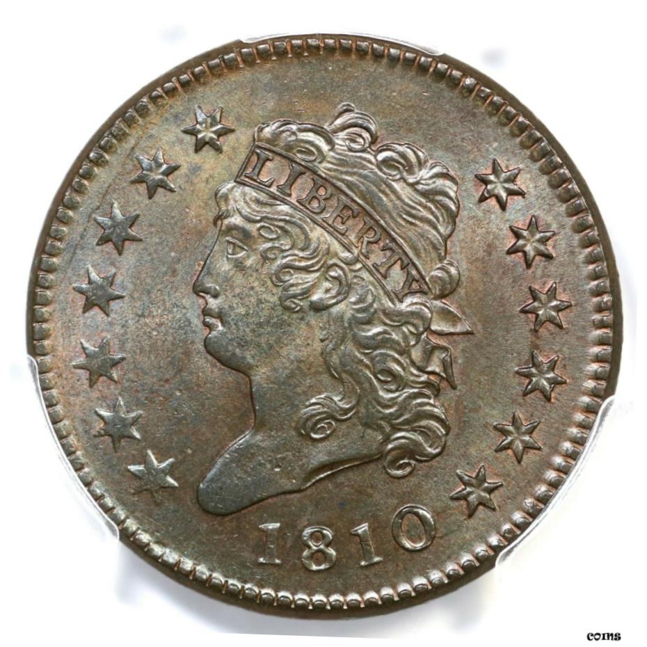 【極美品/品質保証書付】 アンティークコイン 硬貨 1810 S-285 R-2 PCGS MS 65 BN クラシック ヘッド ラージ セント コイン 1c- show original title [送料無料] #oot-wr-6017-231