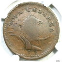1787 35-J R-6 - NGC Fディテール 鹿ヘッド ニュージャージー コロニアル銅コイン1787 35-J R-6 - NGC F Detail D...