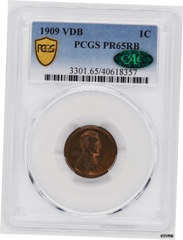 【極美品/品質保証書付】 アンティークコイン 硬貨 1909 VDB リンカーンマット 1C PCGS PR 65 RB- show original title [送料無料] #oot-wr-6020-113