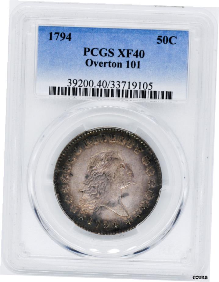 【極美品/品質保証書付】 アンティークコイン 硬貨 1794 フローリングヘア 50C PCGS XF 40- show original title [送料無料] #oot-wr-6020-116