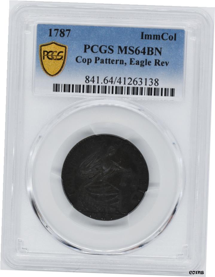 【極美品/品質保証書付】 アンティークコイン 硬貨 1787 COP PAT 、 イーグル レブ IMMCOL PCGS MS 64 BN- show original title [送料無料] #oot-wr-6020-173