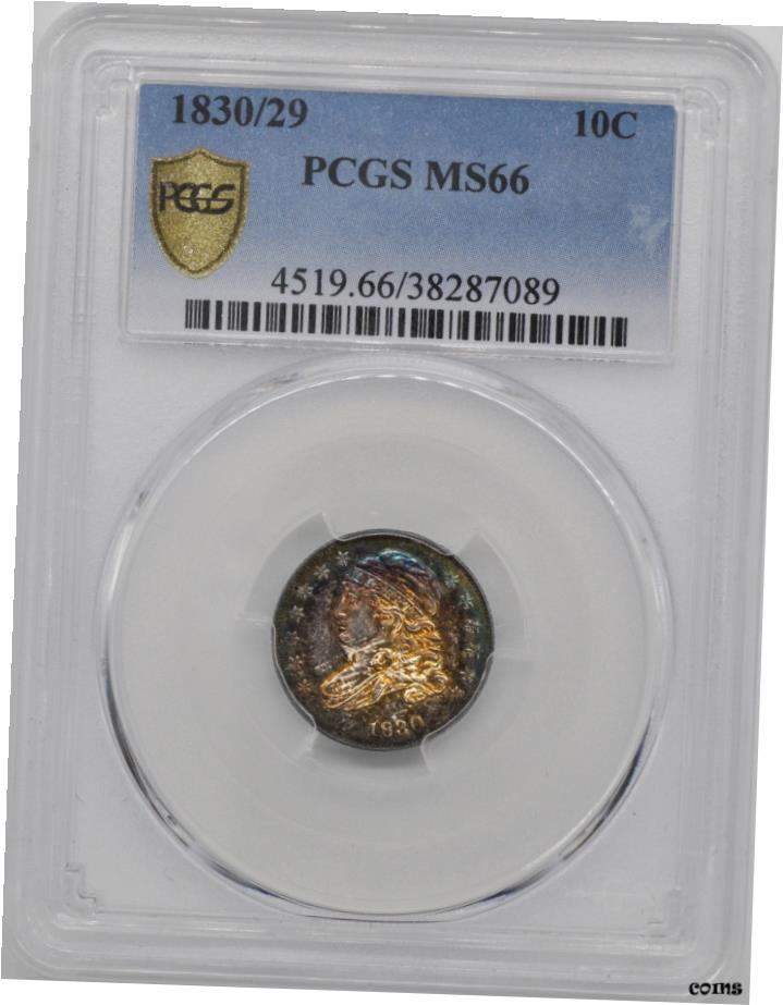 【極美品/品質保証書付】 アンティークコイン 硬貨 1830/29 キャップバスト 10C PCGS MS 66- show original title [送料無料] #oot-wr-6020-286