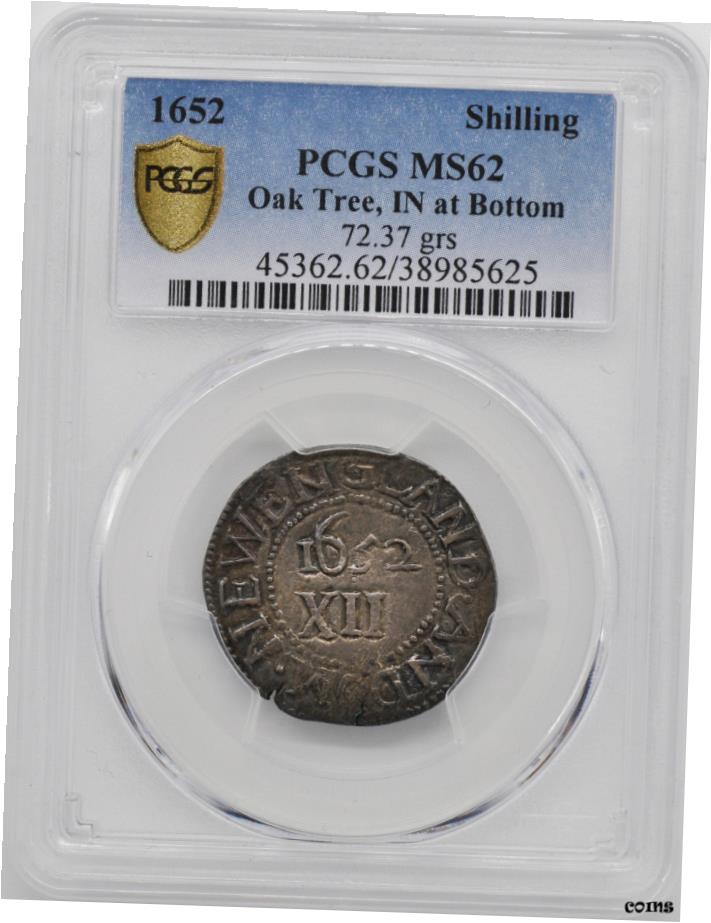 【極美品/品質保証書付】 アンティークコイン 硬貨 1652 オークツリー シリング PCGS MS 62- show original title [送料無料] #oot-wr-6020-330