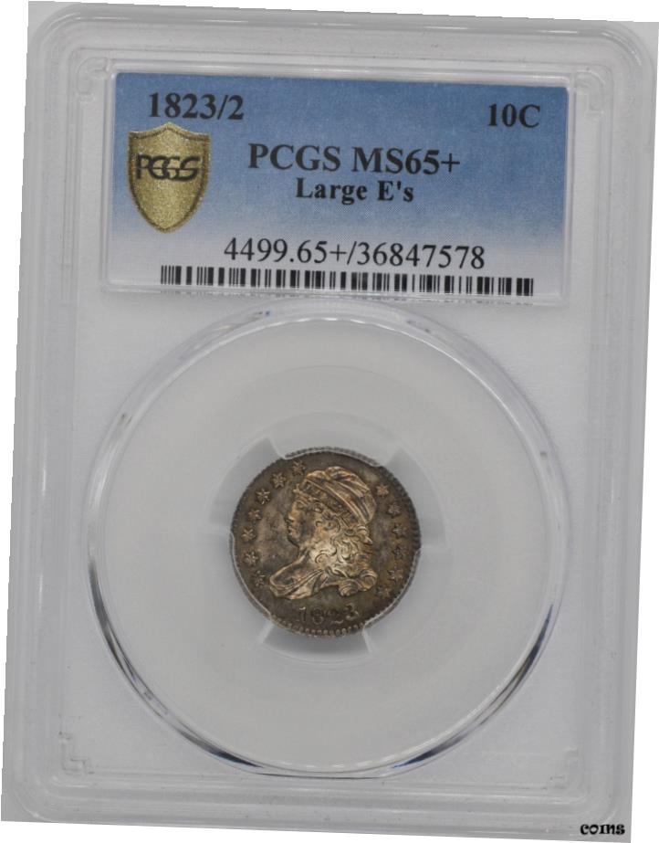 【極美品/品質保証書付】 アンティークコイン 硬貨 1823/2 キャップバスト 10C PCGS MS 65+- show original title [送料無料] #oot-wr-6020-369