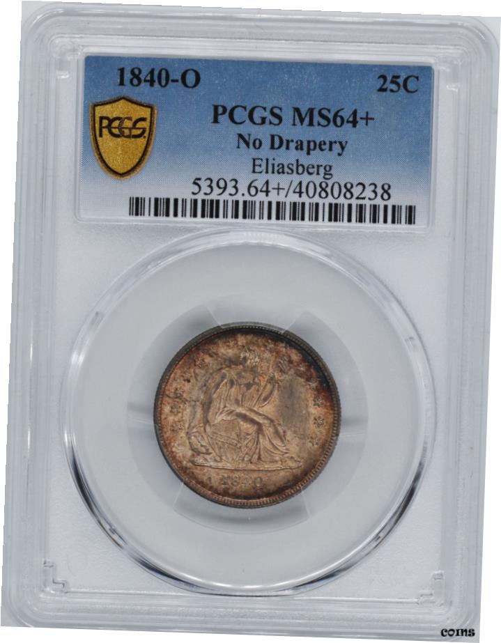 【極美品/品質保証書付】 アンティークコイン 硬貨 1840-O リバティシード 25C PCGS MS 64+- show original title [送料無料] #oot-wr-6020-455